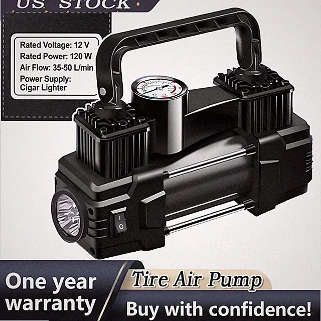 12V Heavy Duty Portable Air Compressor Car Tire Inflator Electric Pump Auto NEW