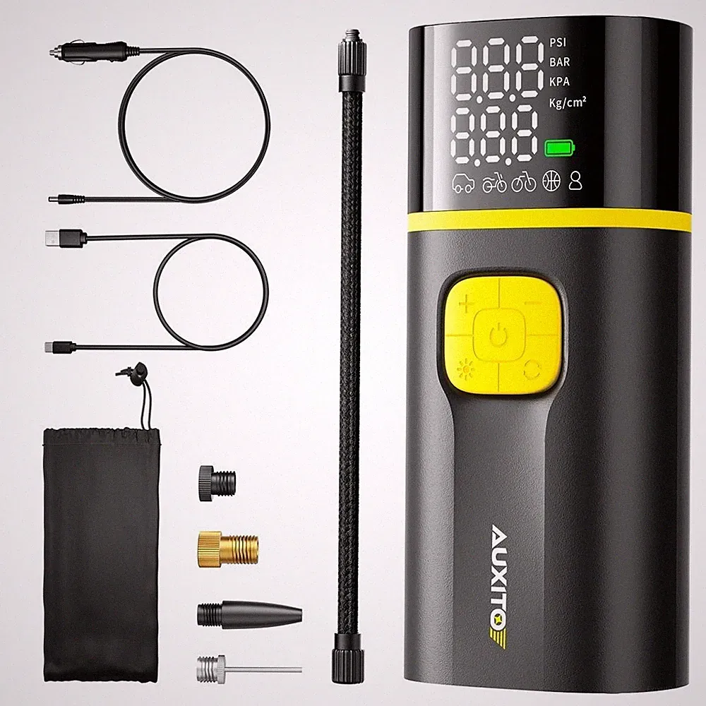 150PSI Portable Air Compressor Car Tire Inflator Electric Pump 7800 mAh Wireless