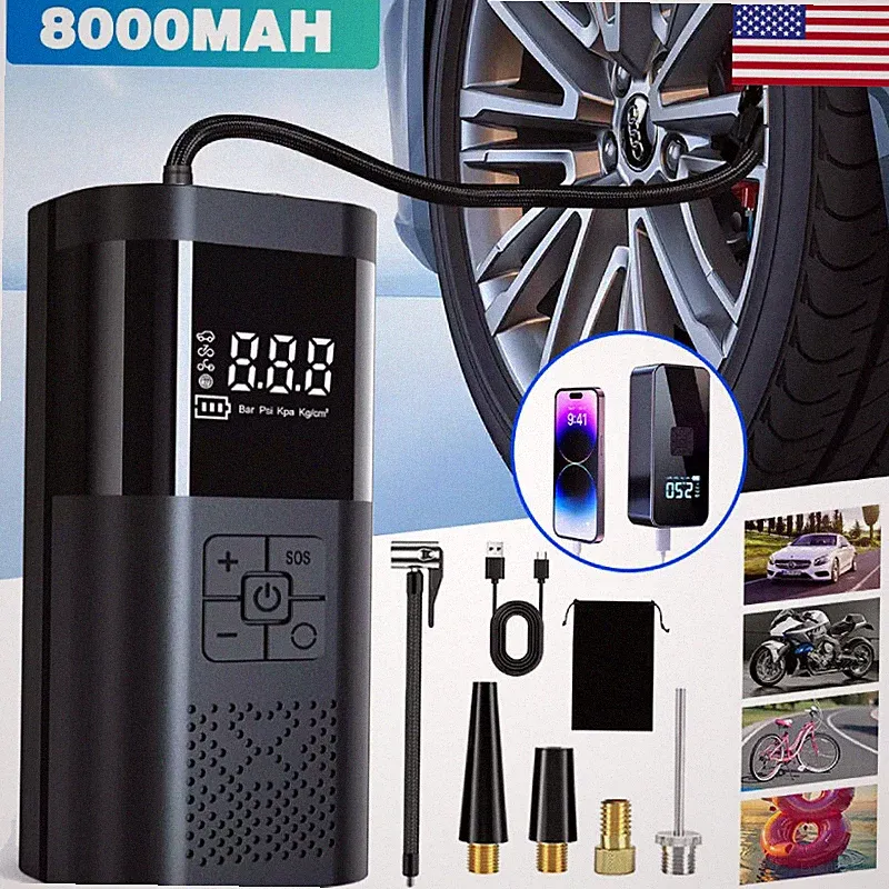 150PSI Portable Car Air Compressor Wireless/Wired Electric Tire Inflator Pump US