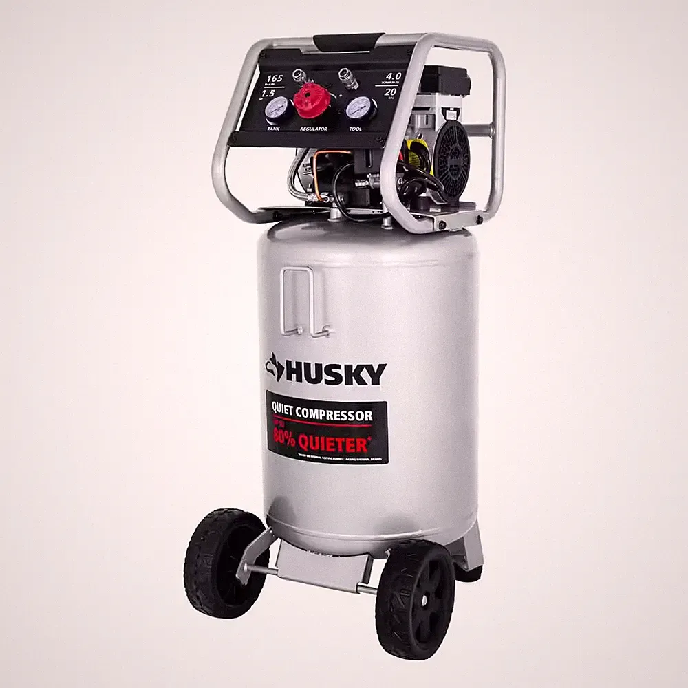 20 Gal.165 PSI Vertical Electric Oil-Free Quiet Auto/Workshop Air Compressor wit