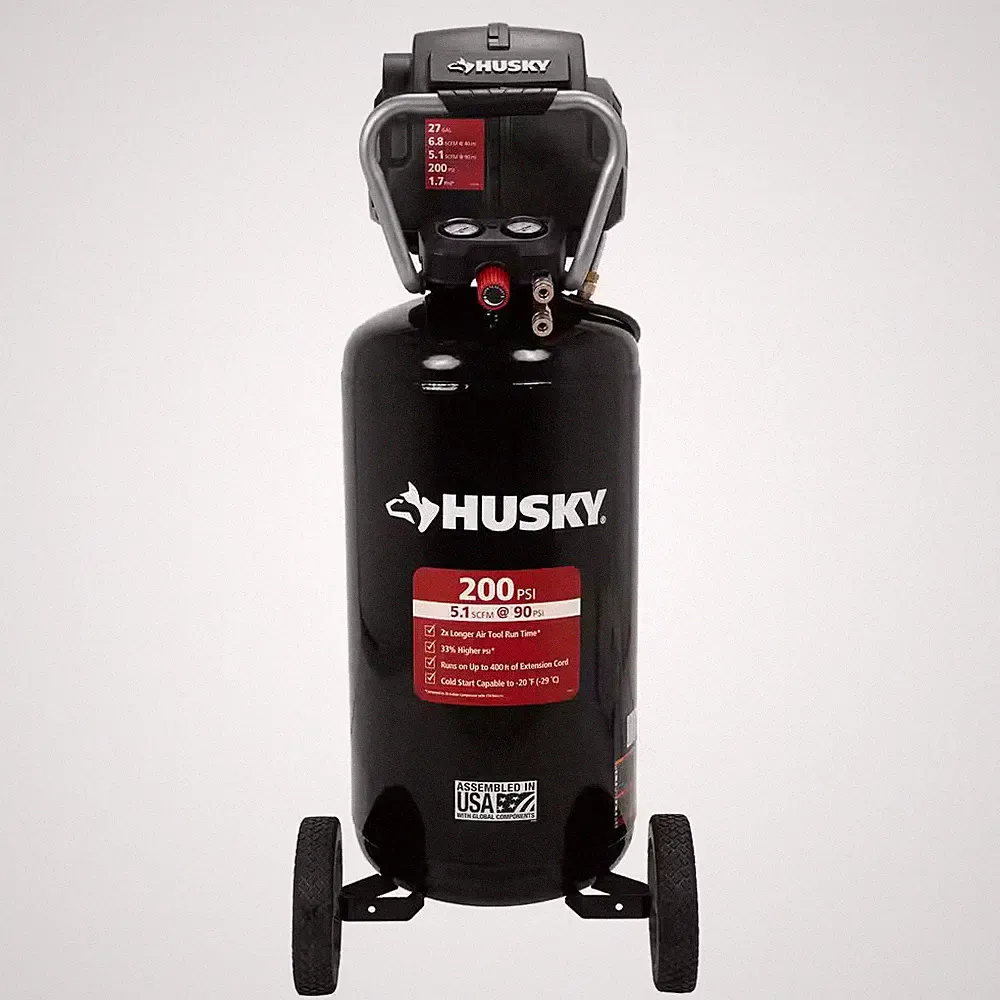 27 Gal. 200 PSI Oil Free Portable Vertical Electric Air Compressor