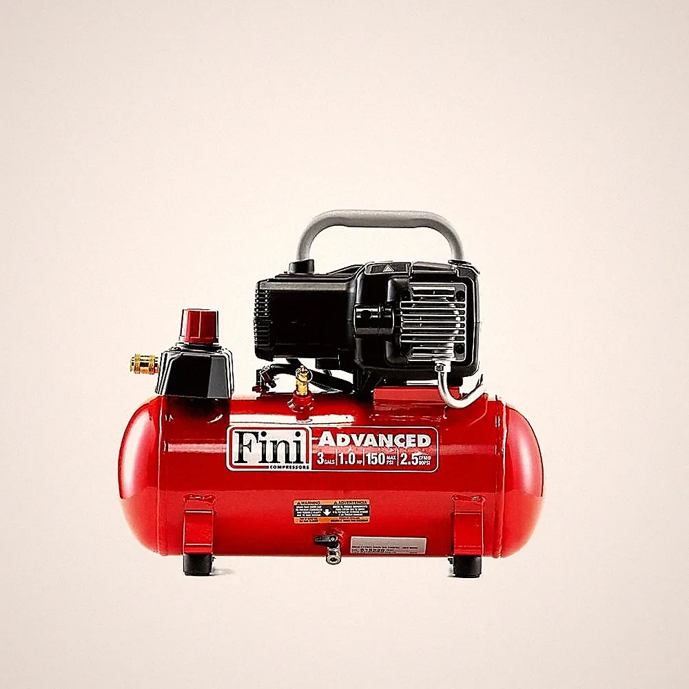 Fini 3 Gallon 150 PSI Portable Electric Hot Dog Air Compressor Oil Free